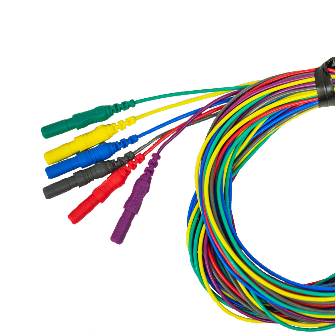 6 Channel Male to Female 2.0 Meter (79") Extension Cable, with Touchproof 1.5mm DIN, 6 Colors, (MV-401100)