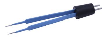 Bipolar Forceps, Straight Iris 4.5" Serrated 0.75mm Tips (10-1031I)