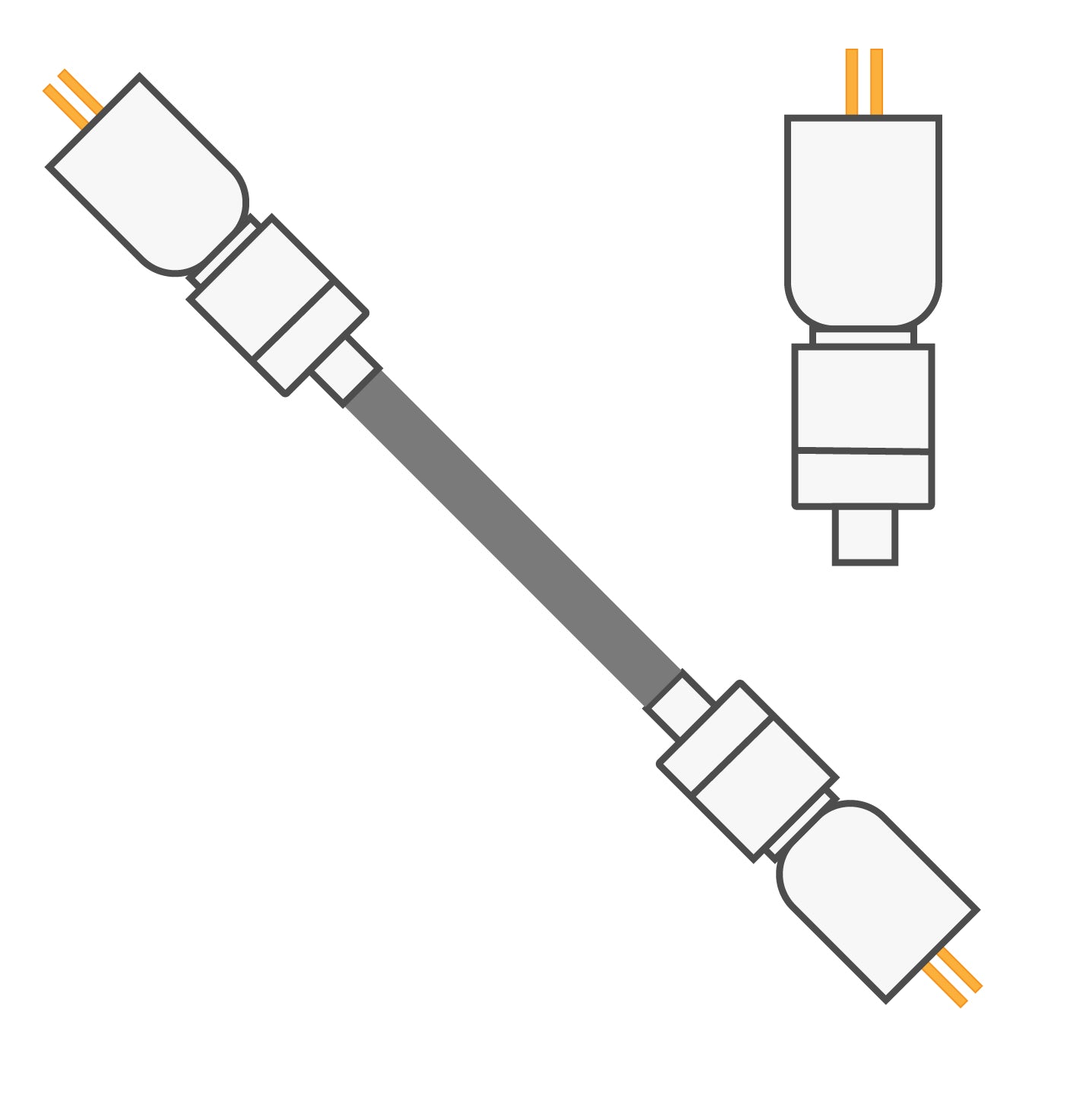 2 Channel Cable 305-305 With Spring
