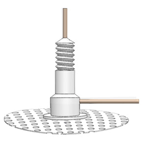22 Gauge Back Mount Pedestal (313-000BM-10/P/SPC)-MRI Compatible