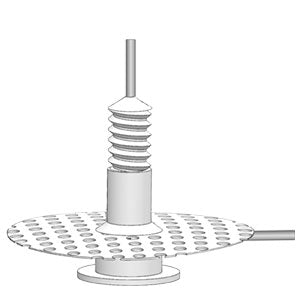 22 Gauge Back Mount Pedestal (313-000BM-10-5UP/1)-Above