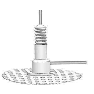 22 Gauge Back Mount Pedestal (313-000BM-10/SPC)