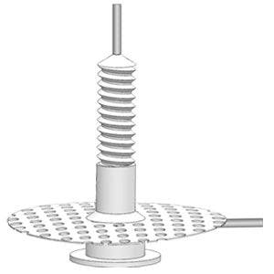 22 Gauge Back Mount Pedestal (313-000BM-15/1) - Mesh Above