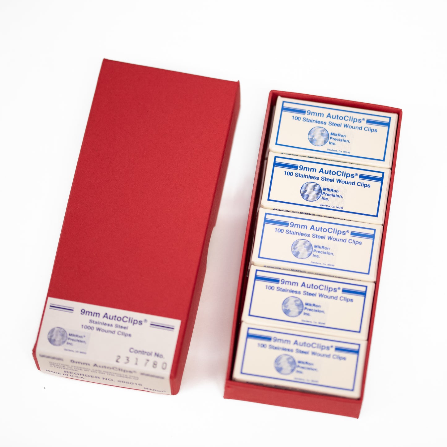 Auto Clips Wound Clips, 9mm -1000/Case (205016)