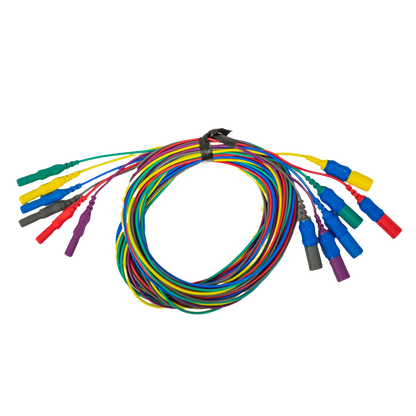 6 Channel Male to Female 2.0 Meter (79") Extension Cable, with Touchproof 1.5mm DIN, 6 Colors, (MV-401100)