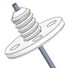 22GA Back-mounted Flanged Cannula C313GFL4/SPC 2.4mm