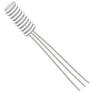 3 Channel Electrode - (MS333/6-A/SPC) Platinum Iridium