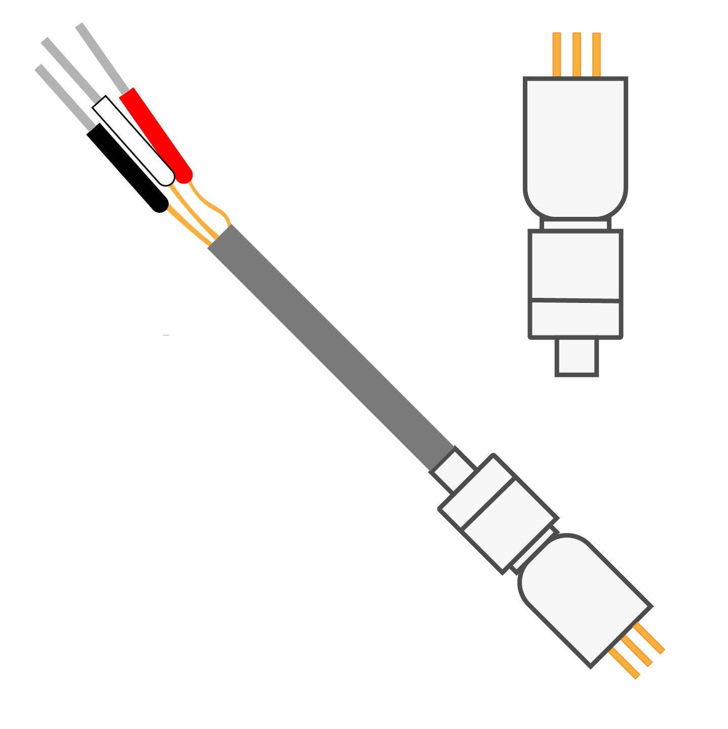 3 Channel Cables 335-SL/3 With Mesh 50cm-Limited Stock