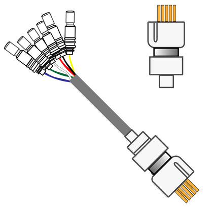 6 Channel Cable 363-441/6 With Spring