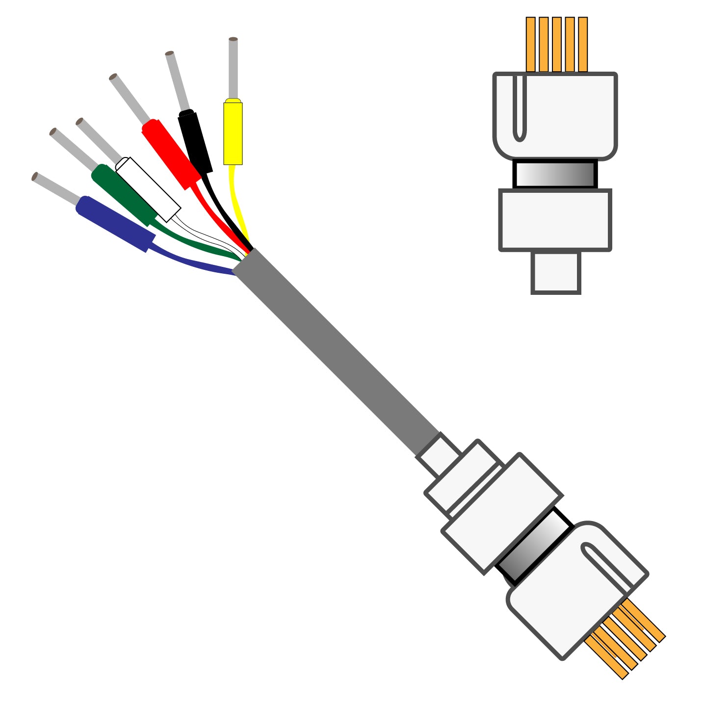 6 Channel Cable 363-SL/6 With Spring