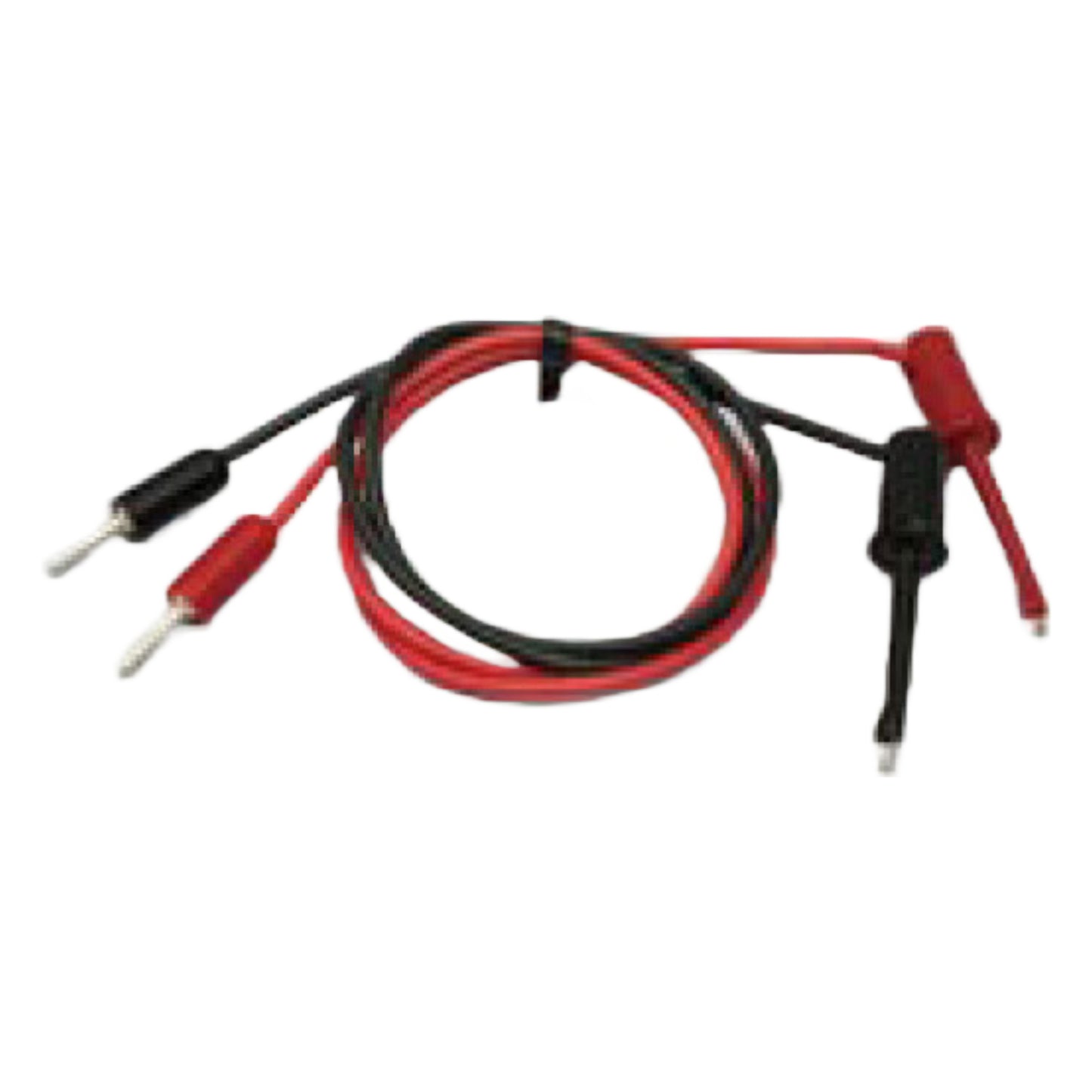 Hook & male plug cable, red & black(D117)