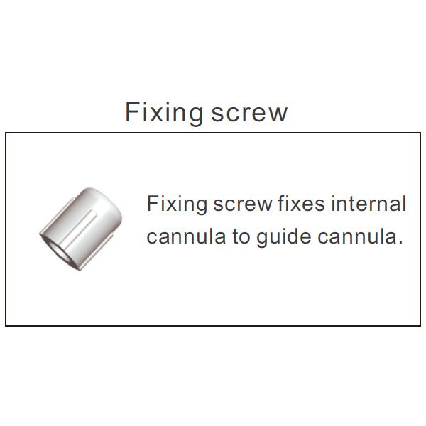 Fixing Screw diagram and description